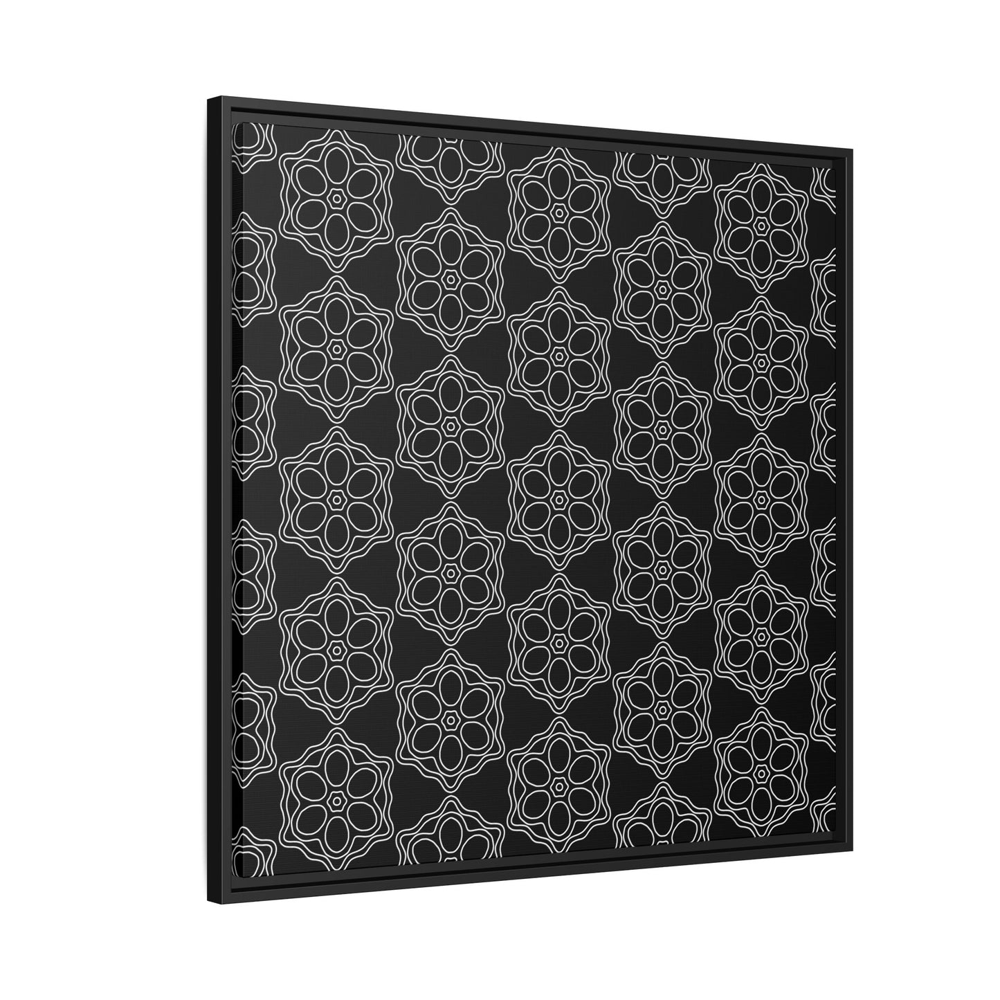 Geometric Sacred Flower - Framed Canvas