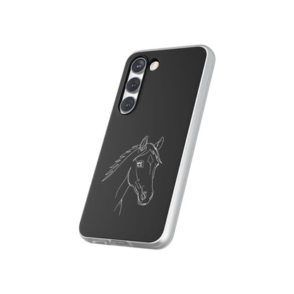 Horse Portrait Sketch - Flexi Phone Case