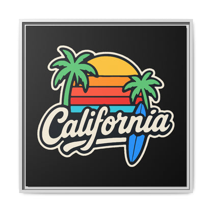 California Surf Vibes - Framed Canvas
