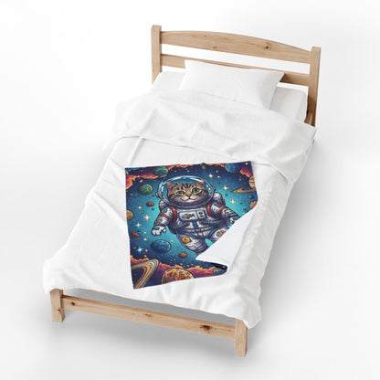 Astronaut Cat - Plush Blanket
