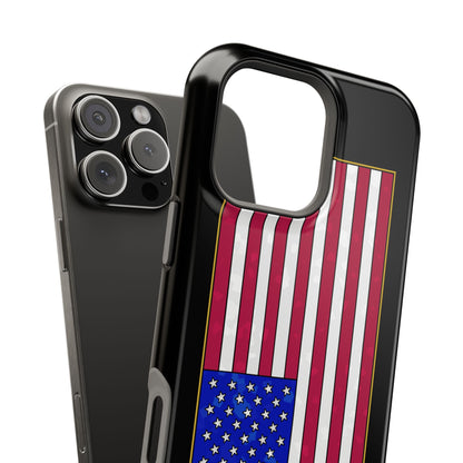 New Glory American Flag (Gold Edge Edition) - Magnetic Phone Case