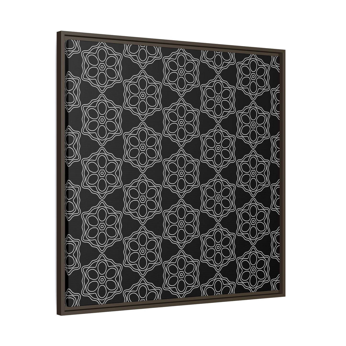 Geometric Sacred Flower - Framed Canvas