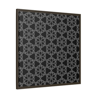 Geometric Sacred Flower - Framed Canvas
