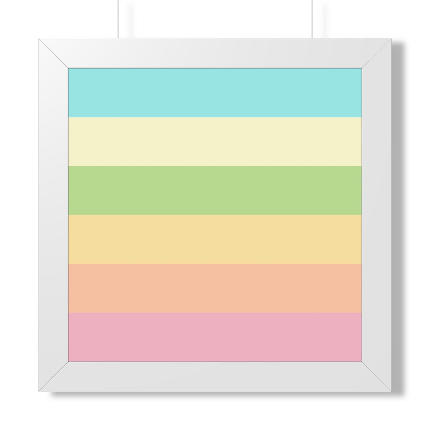 Pastel Stripes - Framed Poster