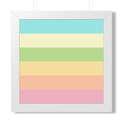 Pastel Stripes - Framed Poster