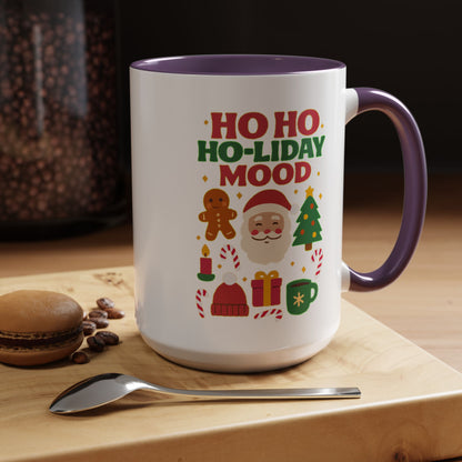 Ho Ho Ho-liday Mood - Color Accent Mug