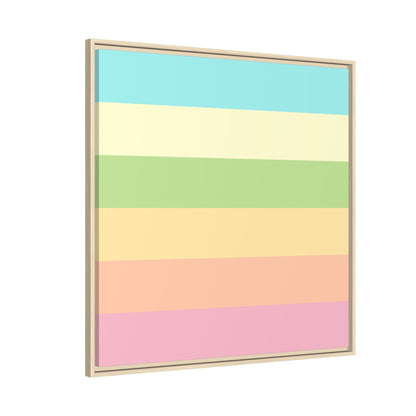 Pastel Stripes - Framed Canvas
