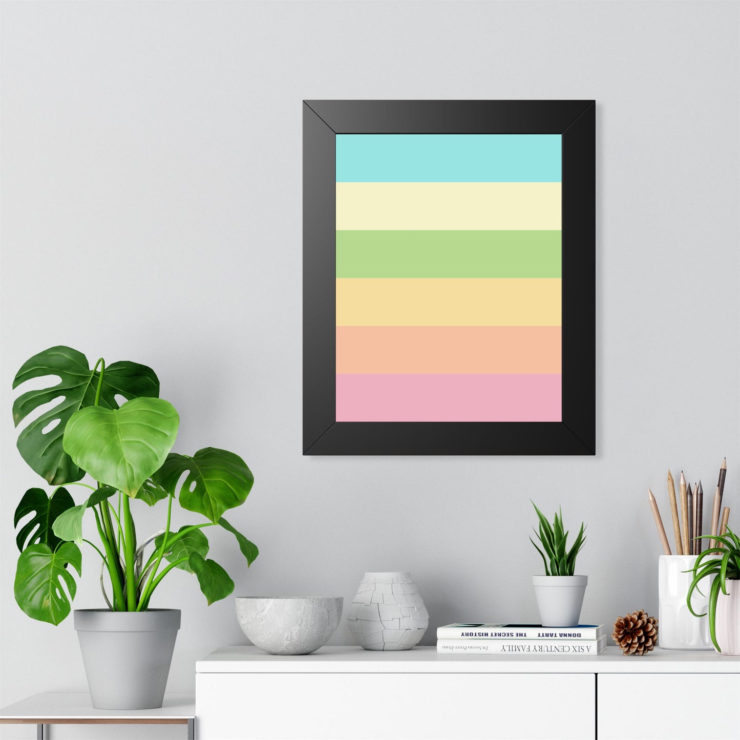 Pastel Stripes - Framed Poster