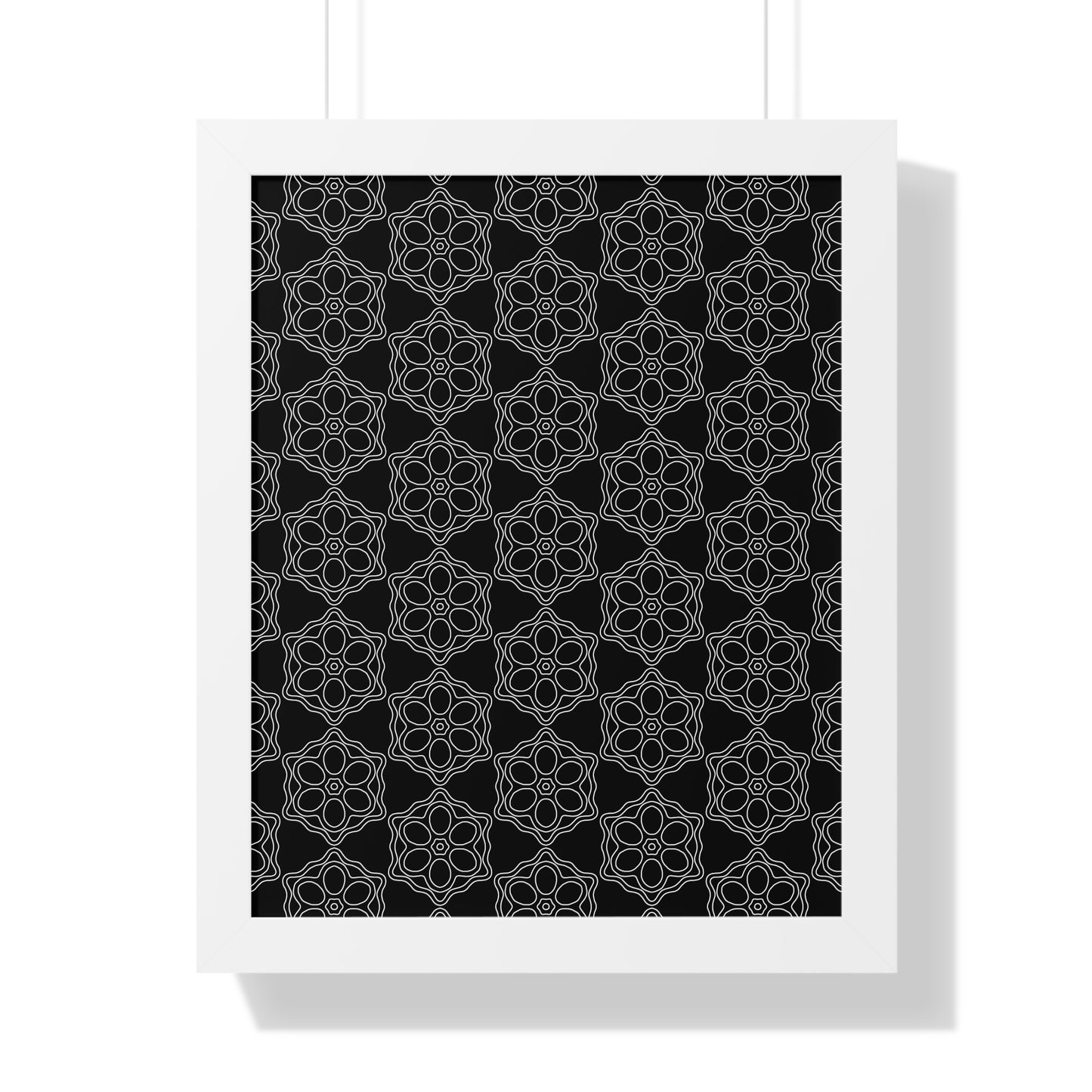 Geometric Sacred Flower - Framed Poster