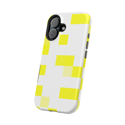 Yellow Pixel Grid -  Magnetic Phone Case