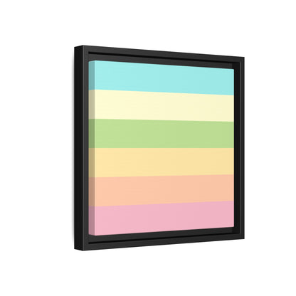 Pastel Stripes - Framed Canvas