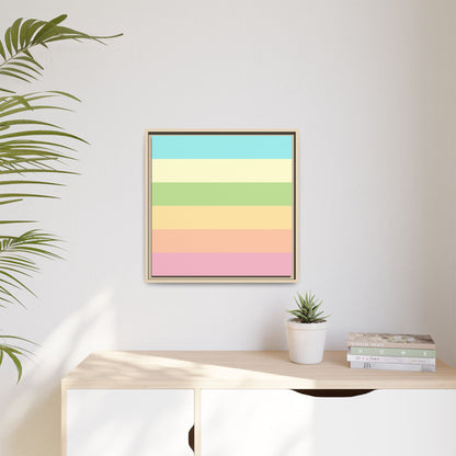 Pastel Stripes - Framed Canvas