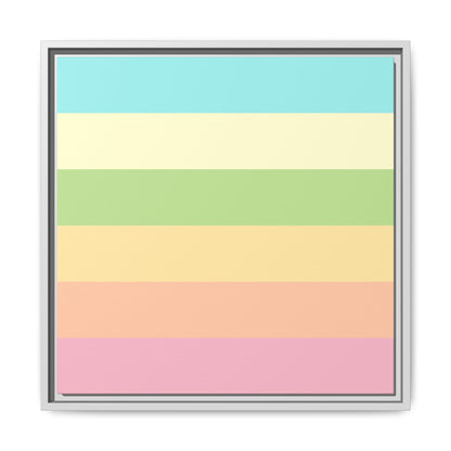 Pastel Stripes - Framed Canvas