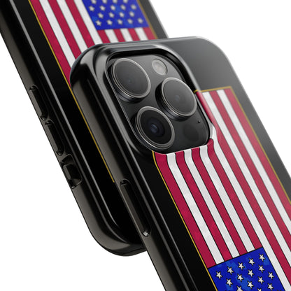 New Glory American Flag (Gold Edge Edition) - Phone Case