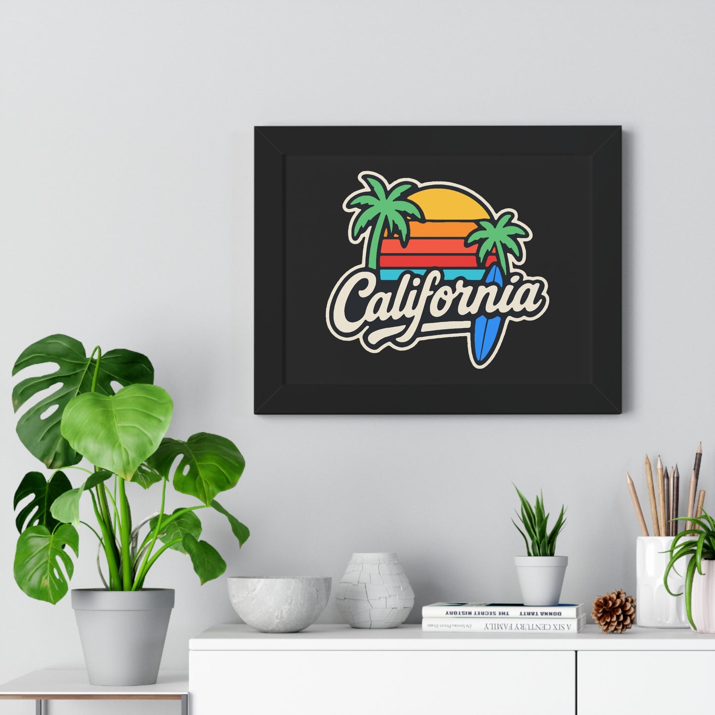 California Surf Vibes - Framed Poster