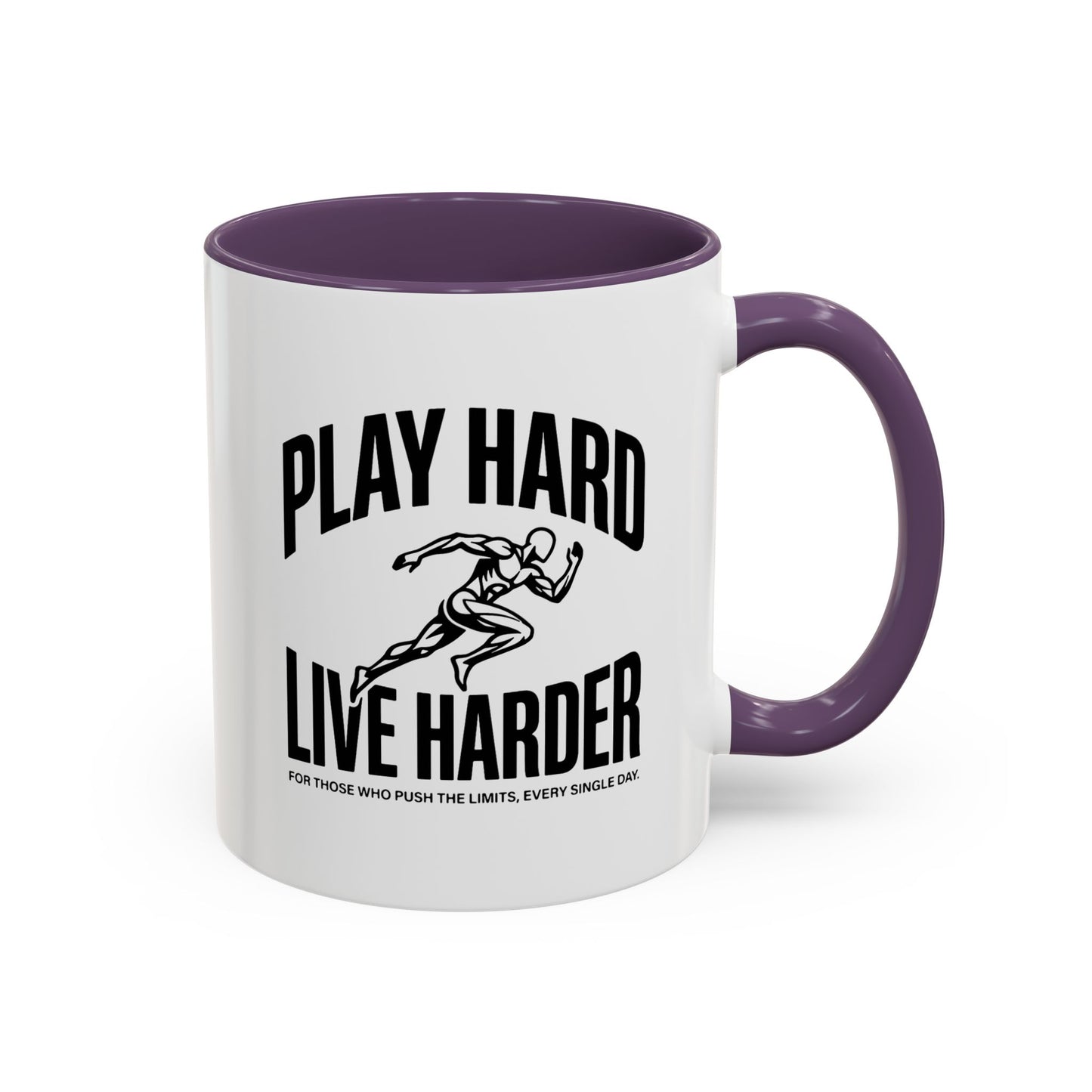 Play Hard / Live Harder - Color Accent Mug