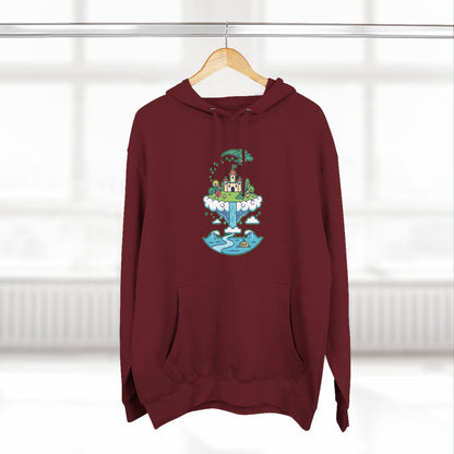 Floating Castle Dragon - Magical Fantasy Island - Hoodie