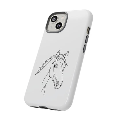 Horse Portrait Sketch - Tough Phone Case