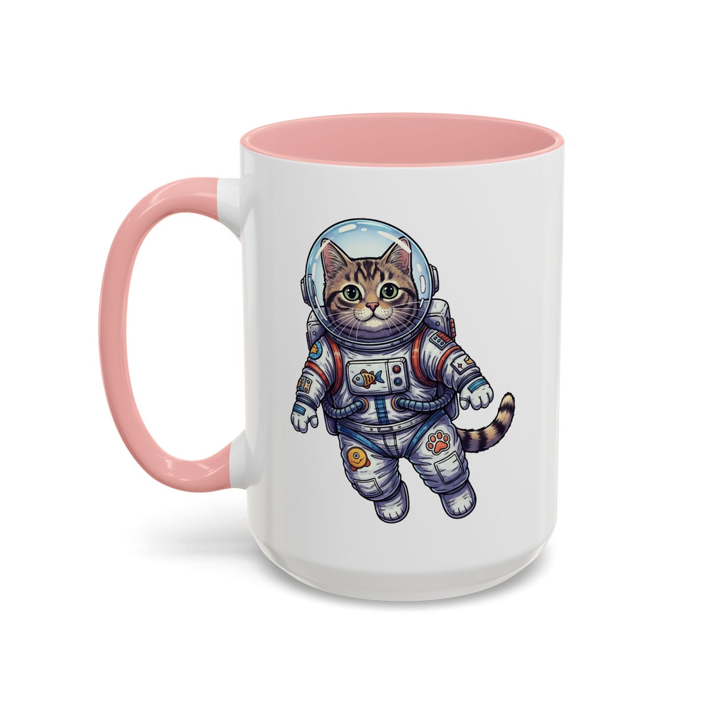 Astronaut Cat - Color Accent Mug