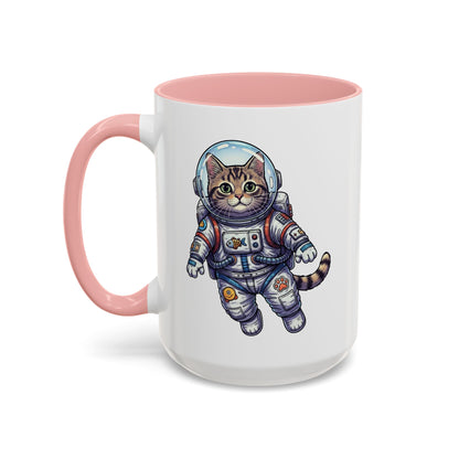 Astronaut Cat - Color Accent Mug