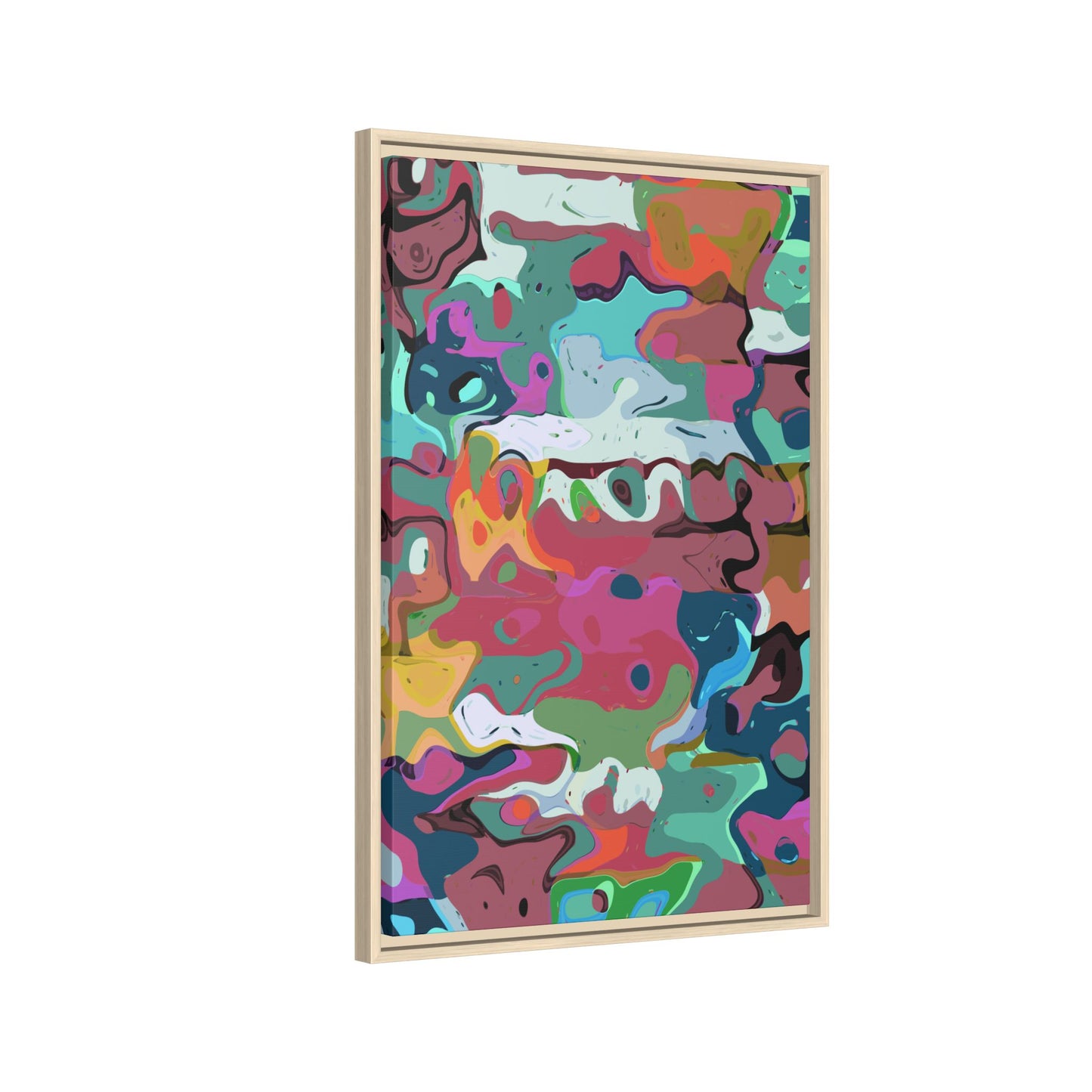Colorful Abstract Marble - Framed Canvas