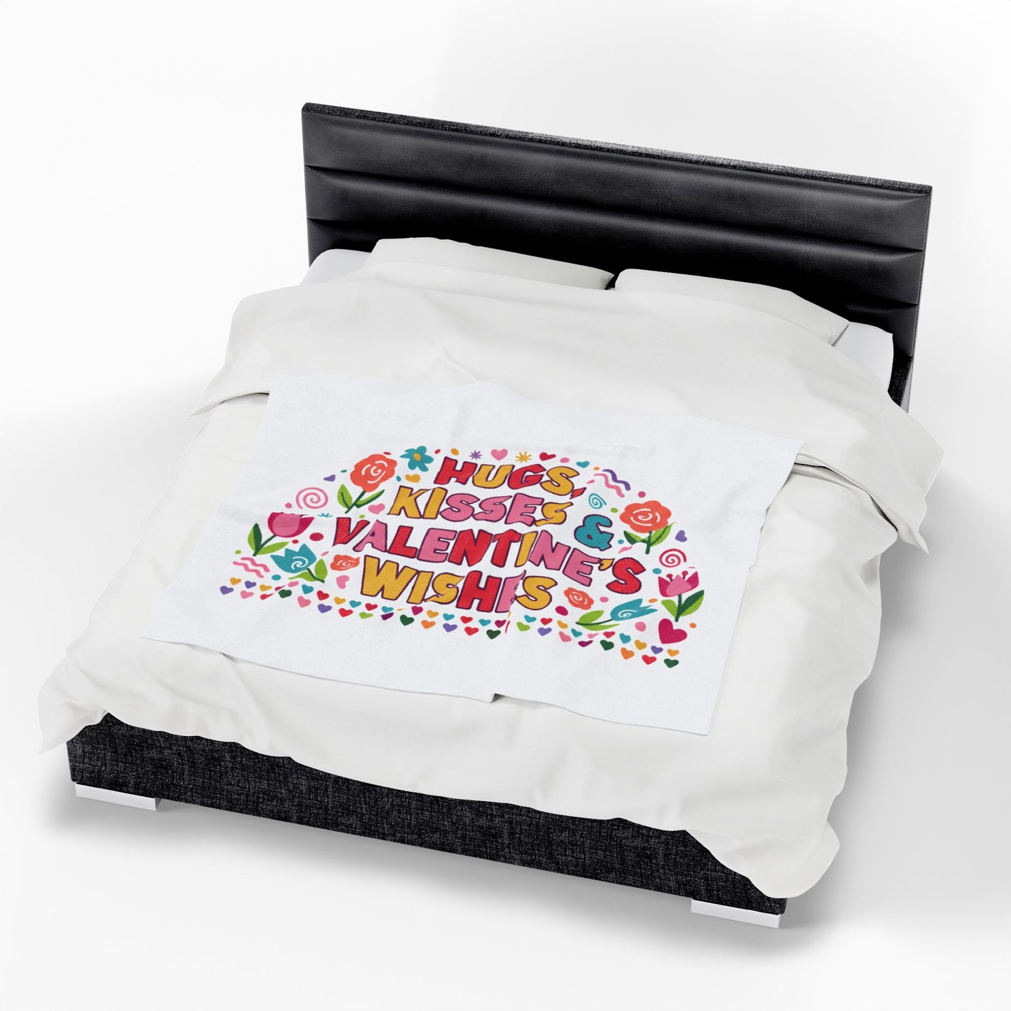 Hugs, Kisses & Valentine’s Wishes - Plush Blanket