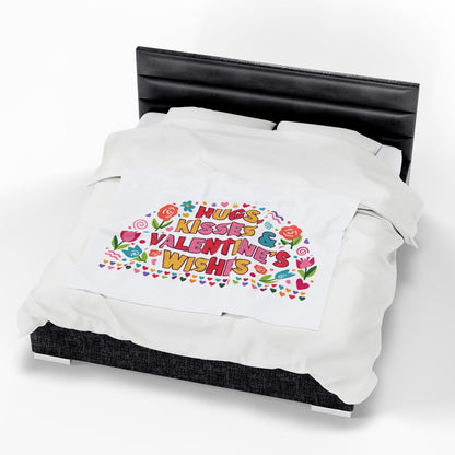 Hugs, Kisses & Valentine’s Wishes - Plush Blanket