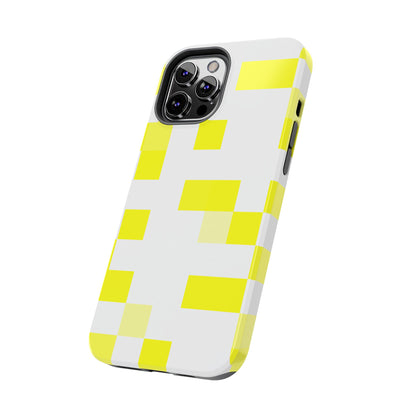 Yellow Pixel Grid -  Phone Case