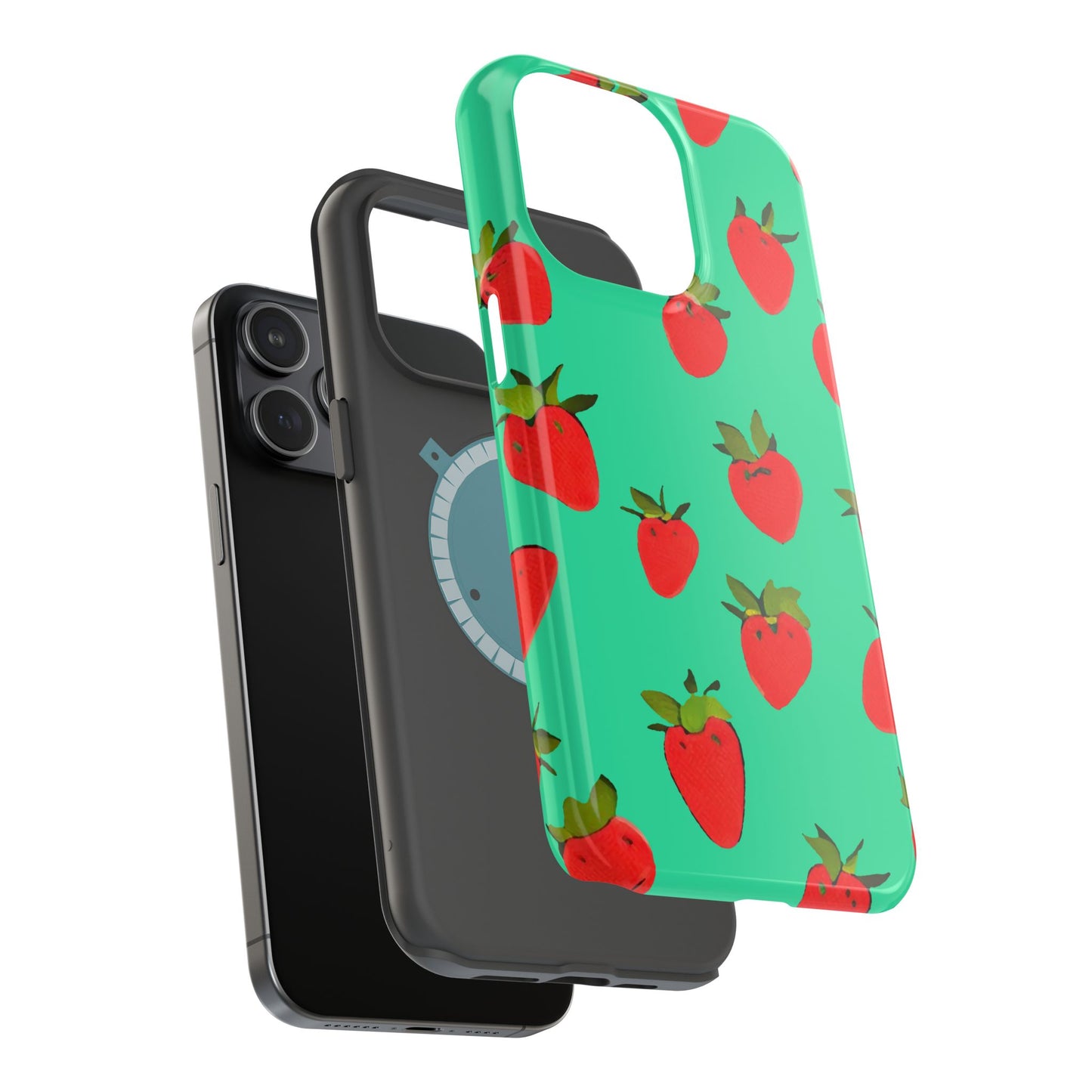 Strawberry Pattern - Magnetic Phone Case