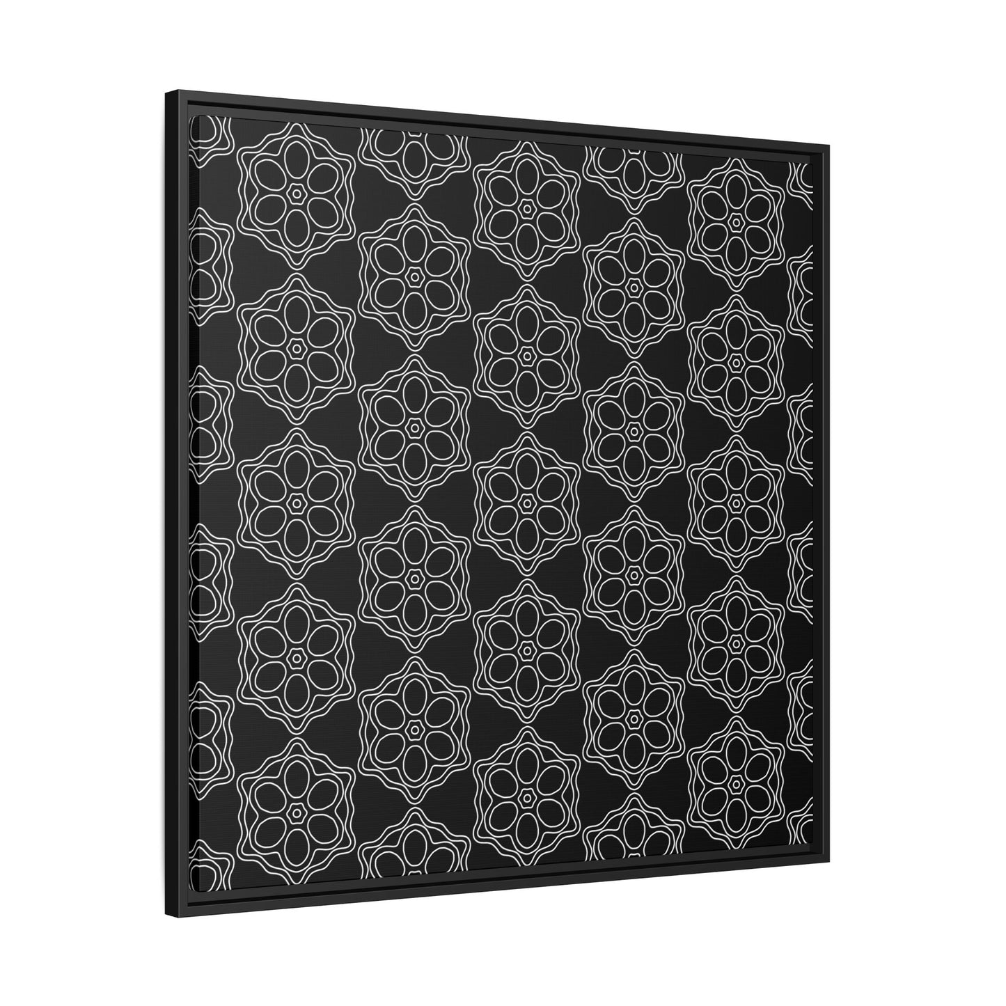 Geometric Sacred Flower - Framed Canvas