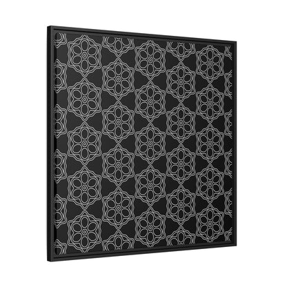 Geometric Sacred Flower - Framed Canvas