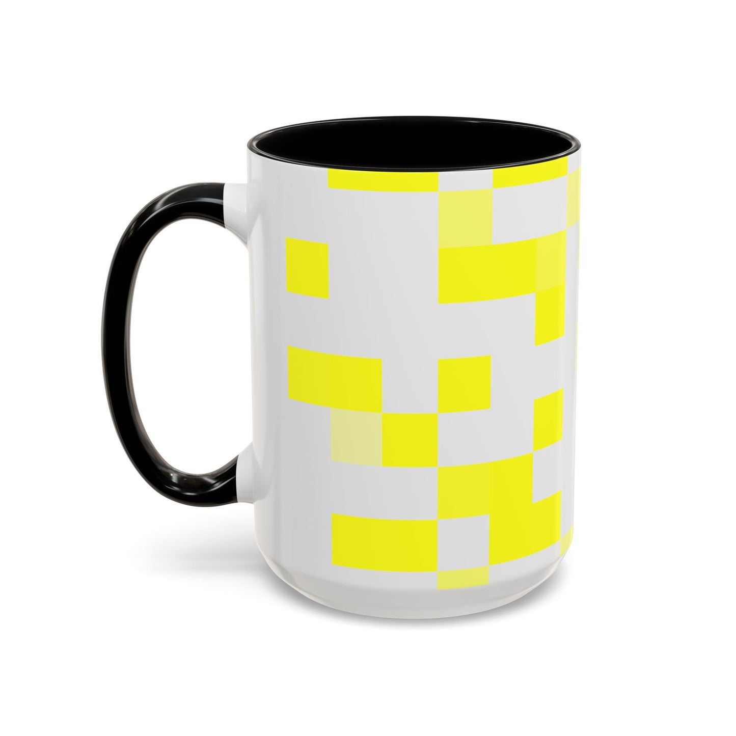 Yellow Pixel Grid - Color Accent Mug