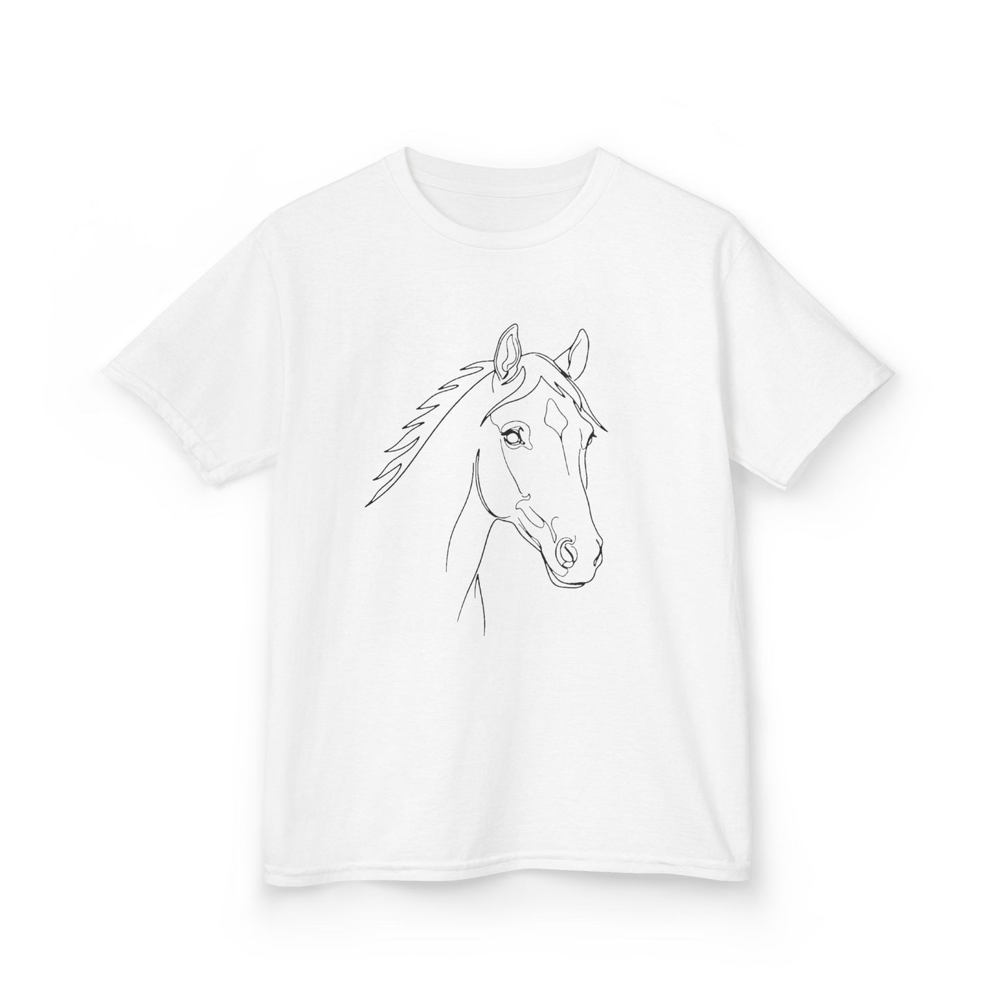 Horse Portrait Sketch - Kids Tee