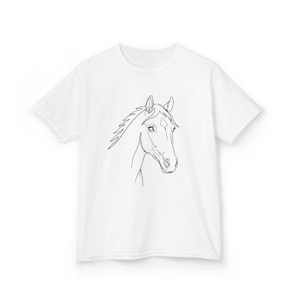 Horse Portrait Sketch - Kids Tee