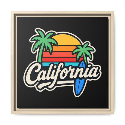 California Surf Vibes - Framed Canvas
