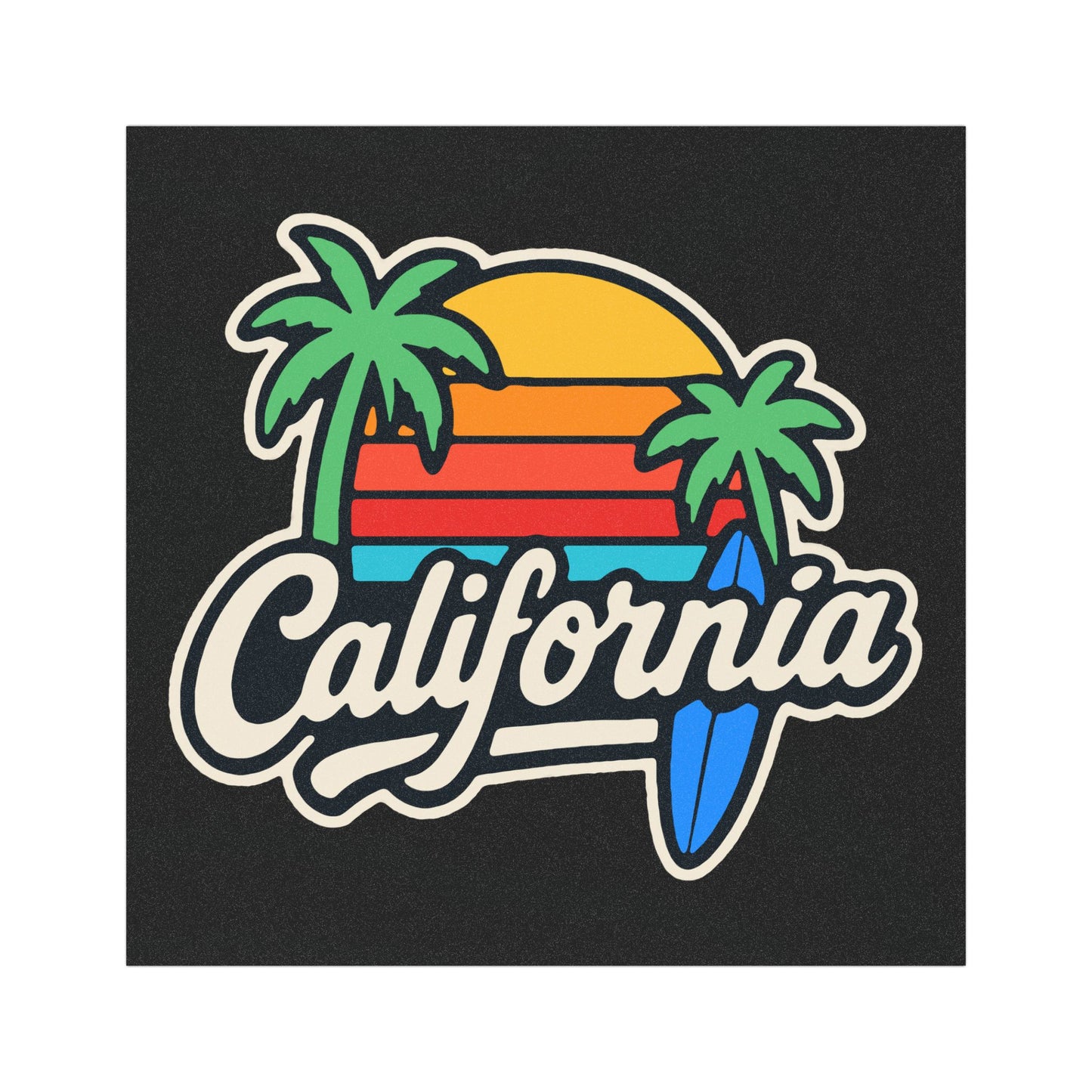 California Retro Car Magnets, Vibe Stickers, Road Trip Decor, Surfing Lover Gifts, Car Accessories