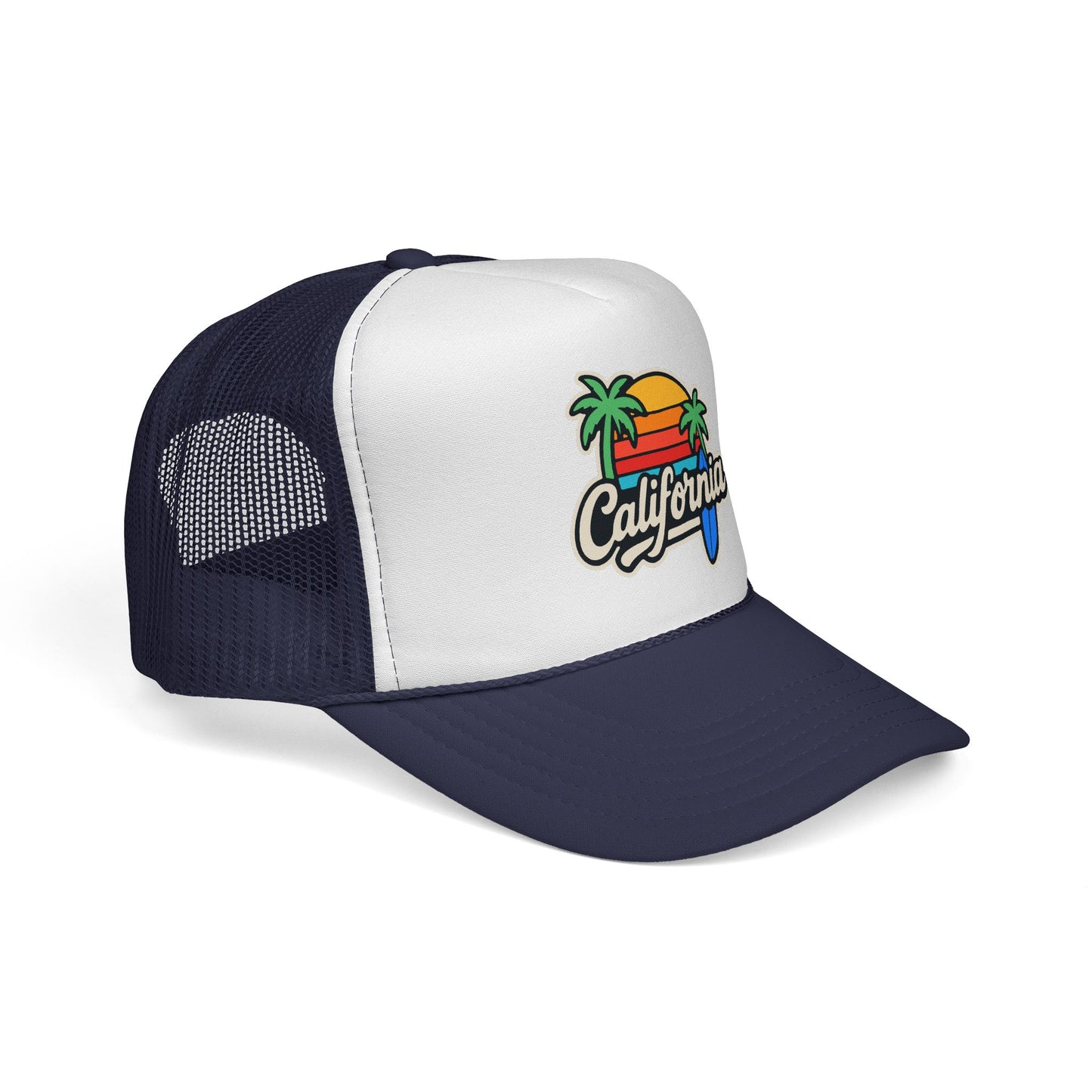 California Sunset Trucker Cap, Summer Hat, Beach Apparel, Gift for Him/Her, Fun Outdoor Accessory