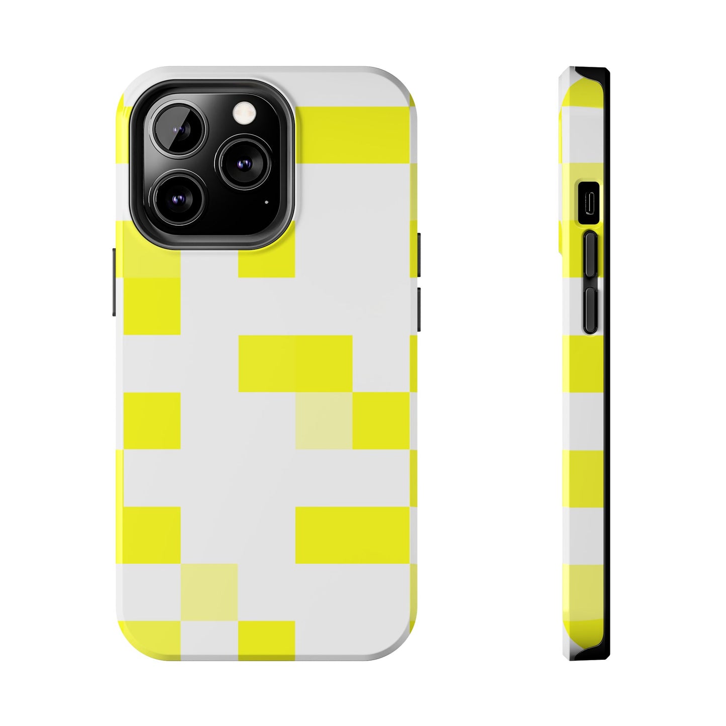 Yellow Pixel Grid -  Phone Case