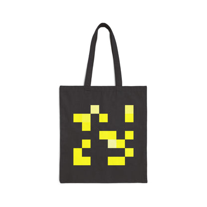 Yellow Pixel Grid - Tote Bag