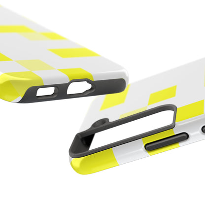 Yellow Pixel Grid -  Phone Case