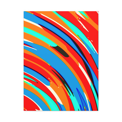 Abstract Rainbow Swirl Arc - Canvas