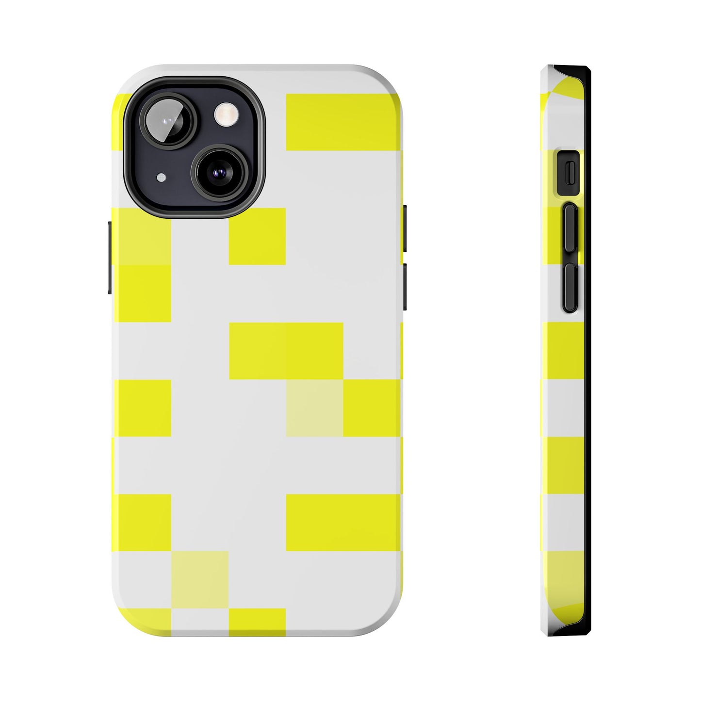 Yellow Pixel Grid -  Phone Case