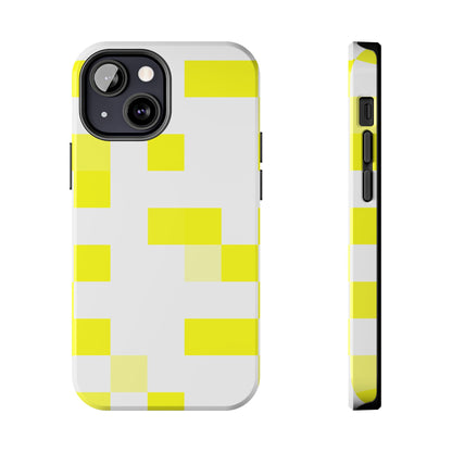Yellow Pixel Grid -  Phone Case