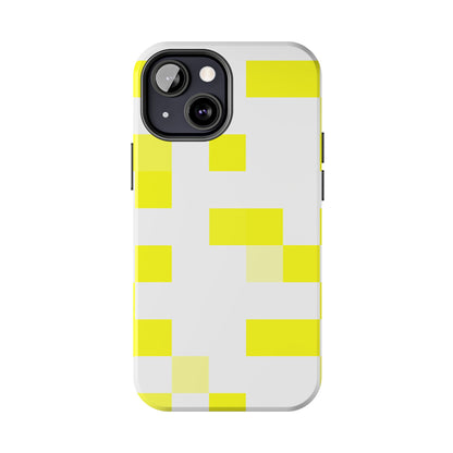 Yellow Pixel Grid -  Phone Case