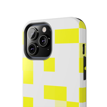 Yellow Pixel Grid -  Phone Case