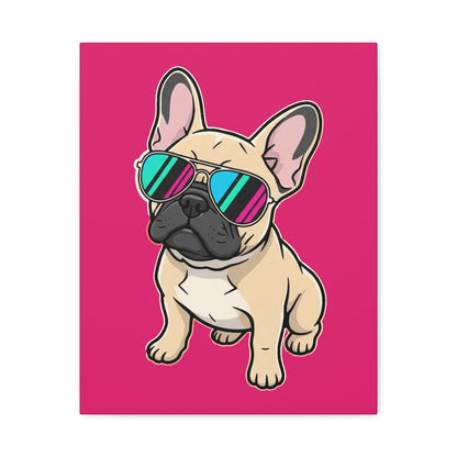 French Bulldog with Sunglasses - Canvas