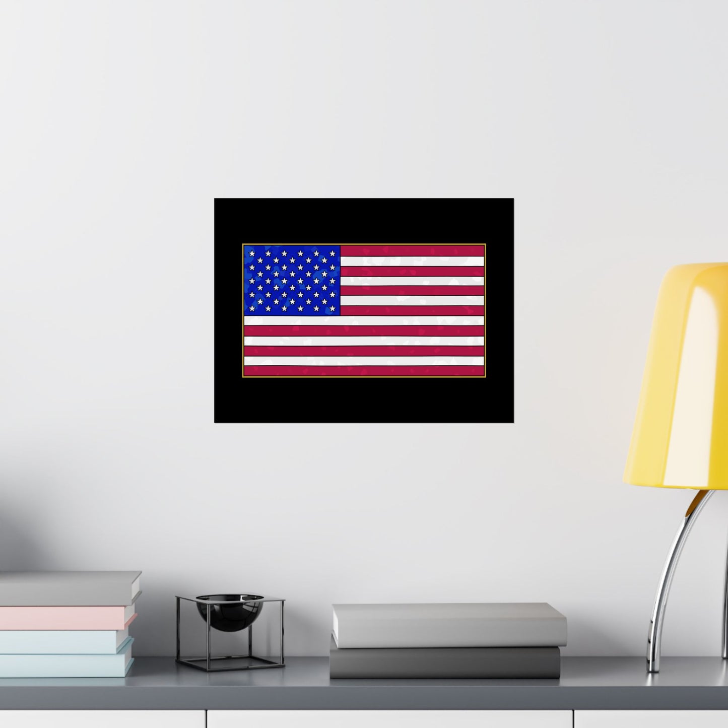 New Glory American Flag (Gold Edge Edition) - Poster