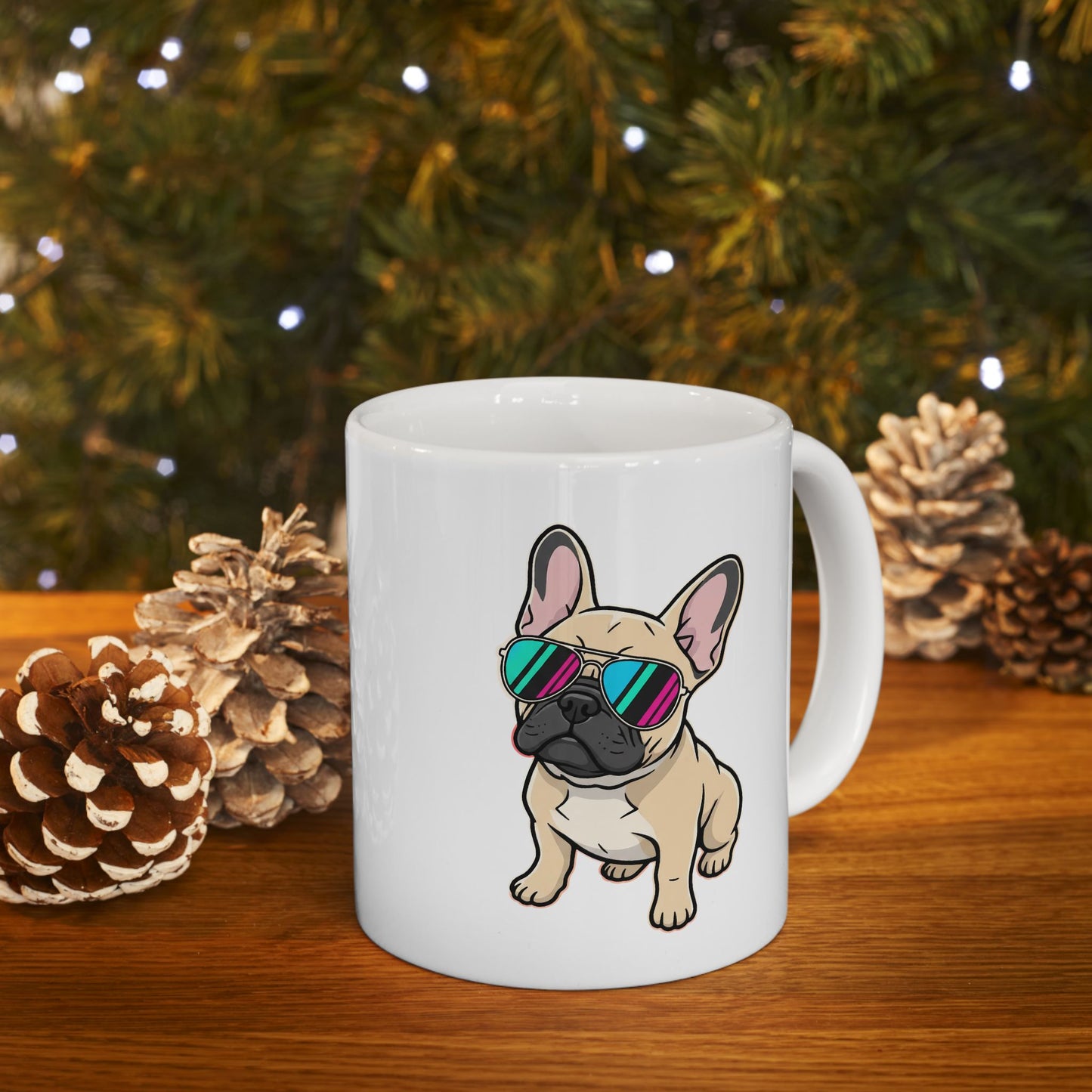 French Bulldog with Sunglasses - Mug