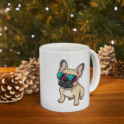French Bulldog with Sunglasses - Mug