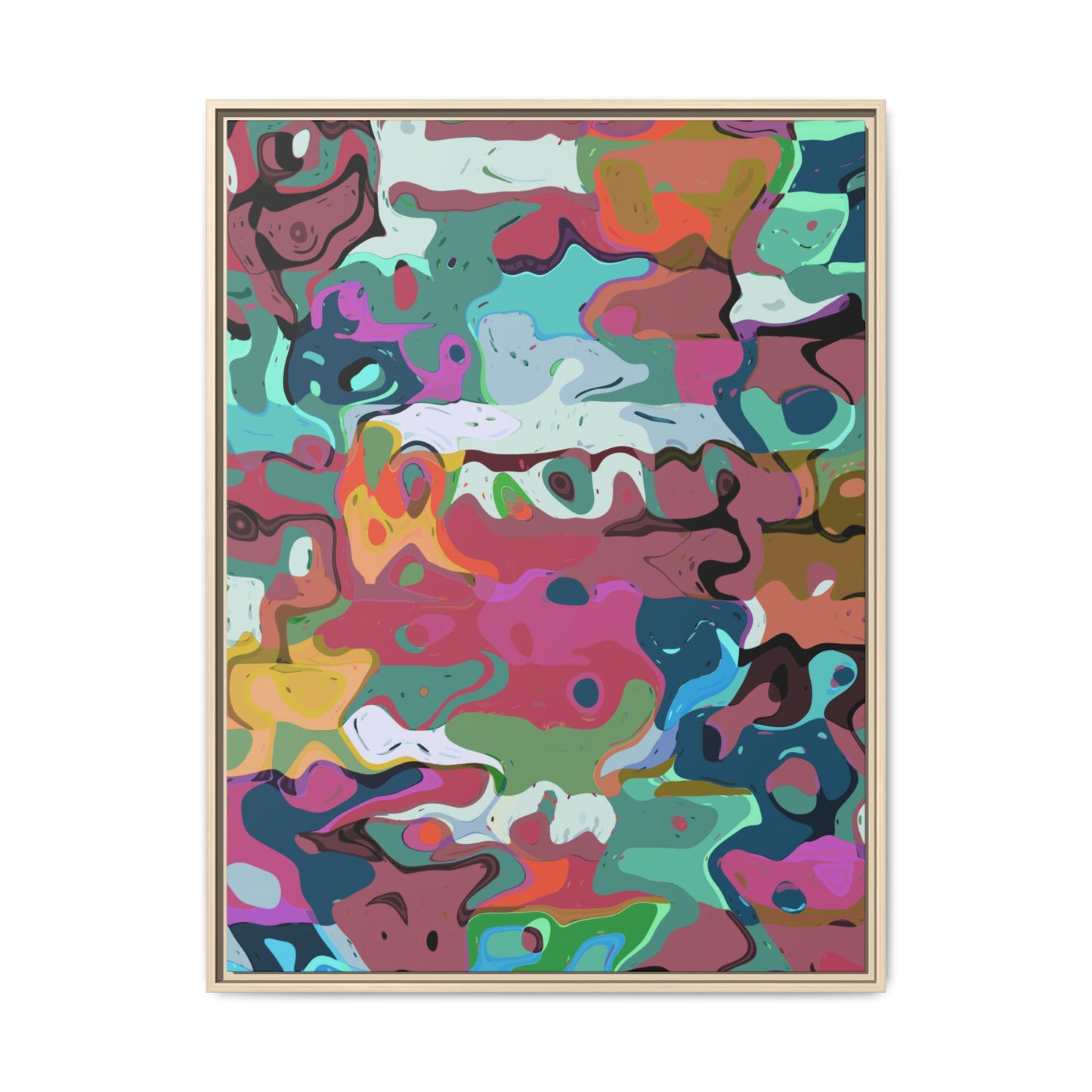 Colorful Abstract Marble - Framed Canvas